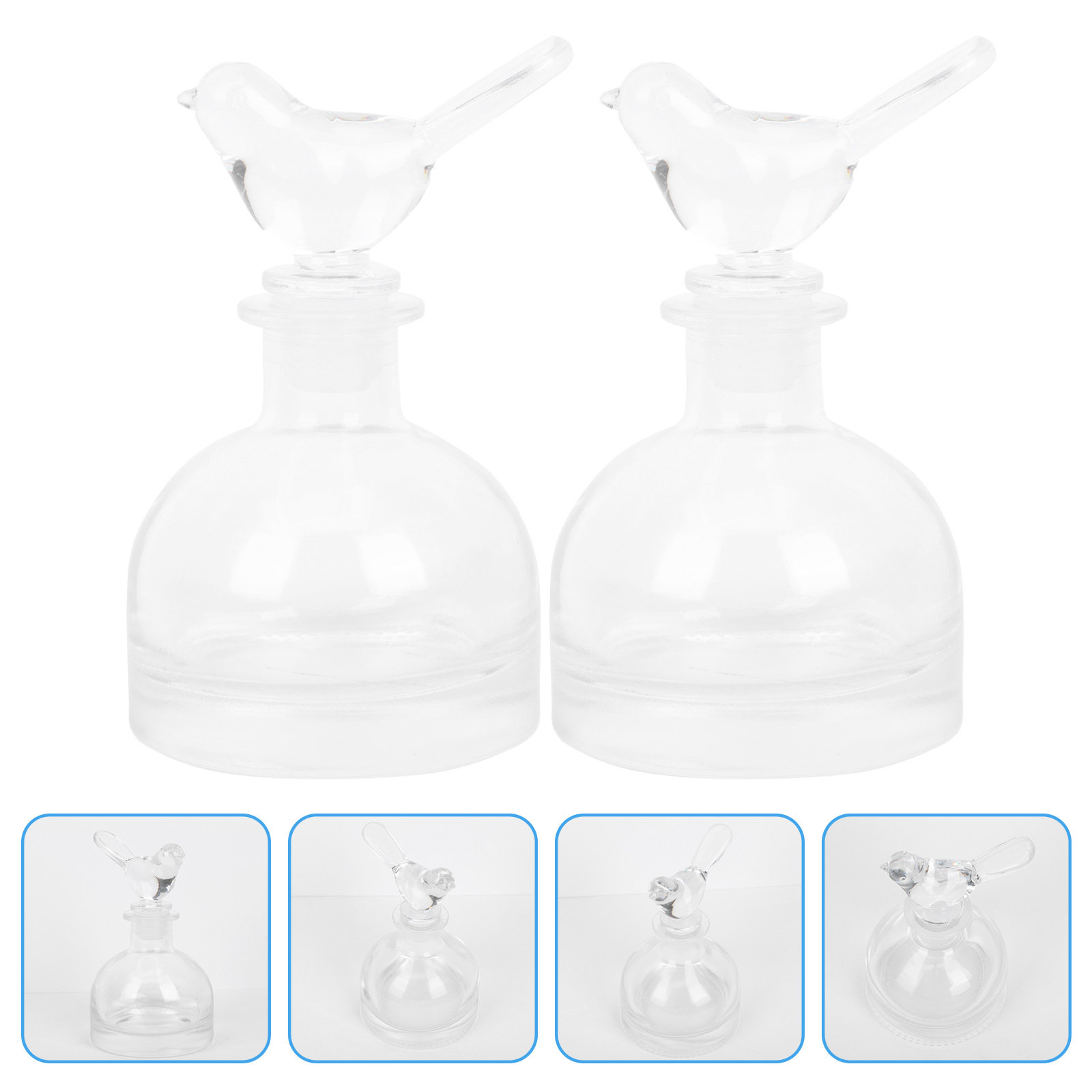 Home Fragrance - 2 szt. Szklane butelki na perfumy,
