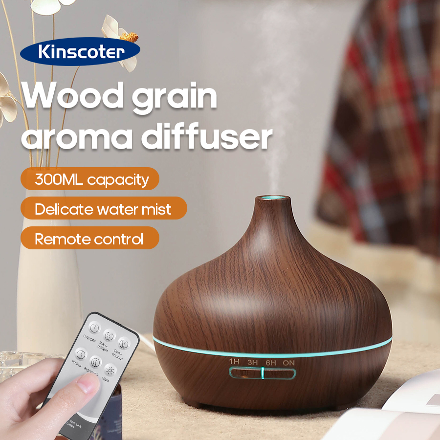 Home Fragrance Diffuser Oil - KINSCOTER Dyfuzor Aromaterapii z Efektem Drewna