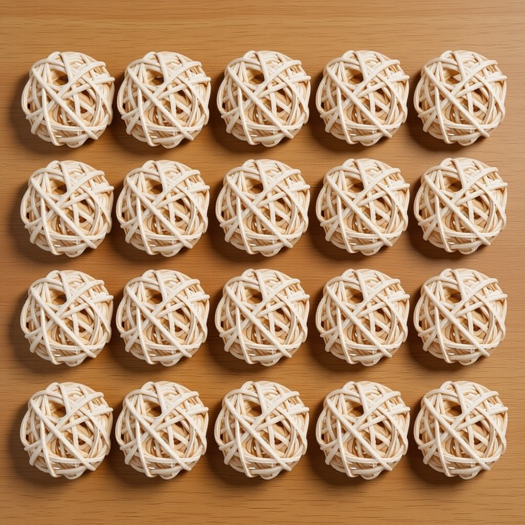 Home Fragrance Diffuser Refills - 20 szt. Kulki rattanowe do aromaterapii,