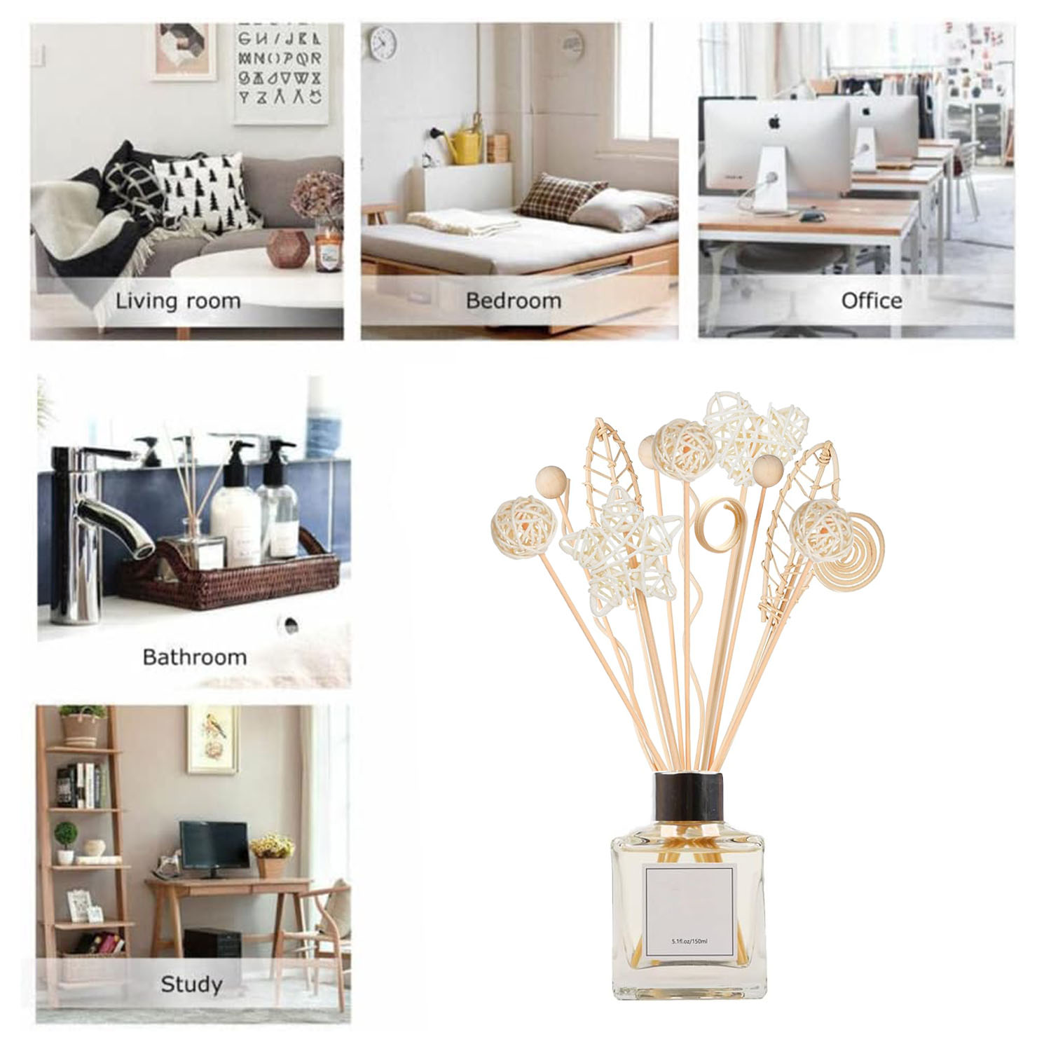 5/15 szt. Długie, falowane pat – Home Fragrance Diffuser Refills recenzja i cena