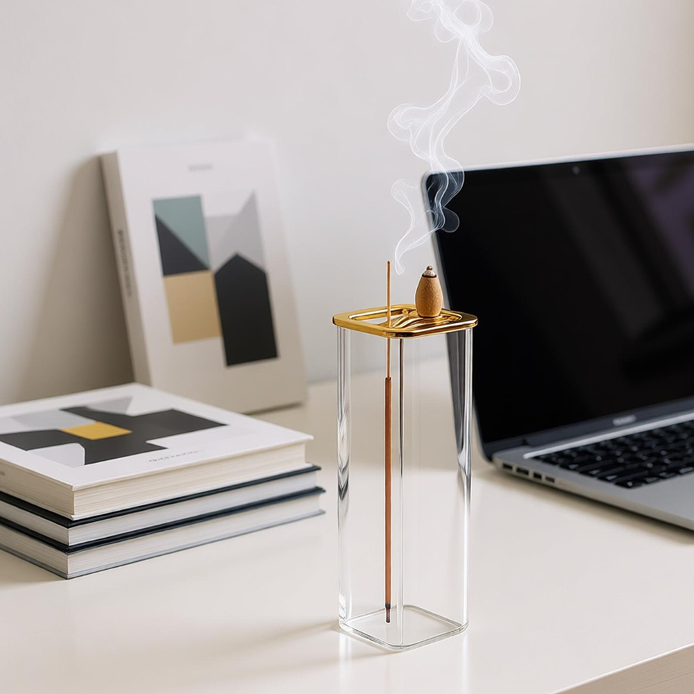 Metalowy szklany podwójny paln – Incense Cone Holder recenzja i cena