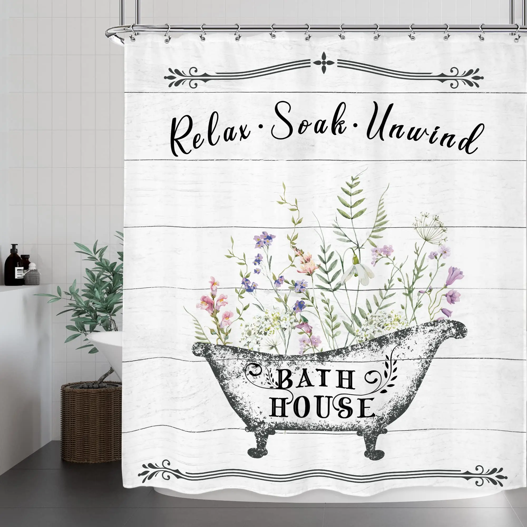 Vintage Floral Łazienka Zasłon – Potpourri Dried Flower recenzja i cena